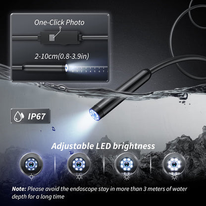 Luhaka® 🔎 Plug-and-Play Endoscope Camera – Compatible with Android & iPhone & ipad for Direct Connection