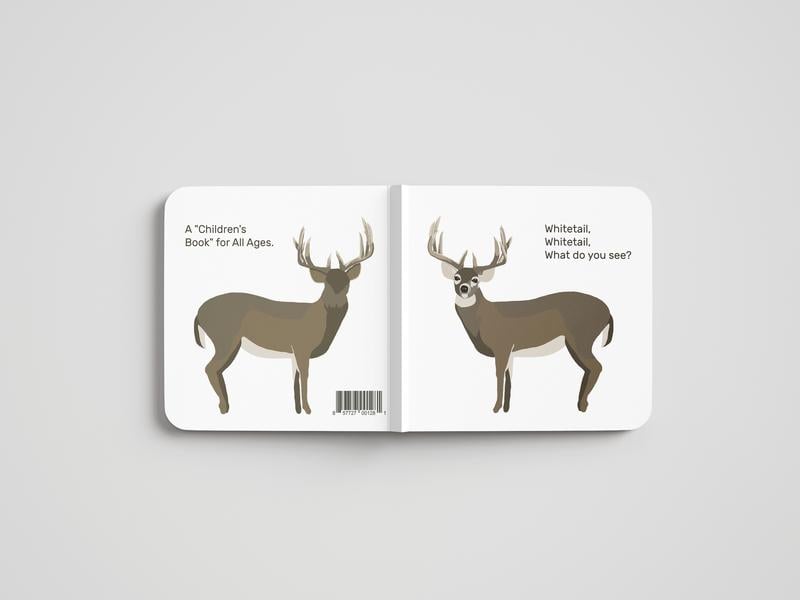 Luhaka® 📚🦌 Whitetail. Whitetail. What Do You See? — Rounded-Corner & Reinforced Children's Card for the Hunting Family