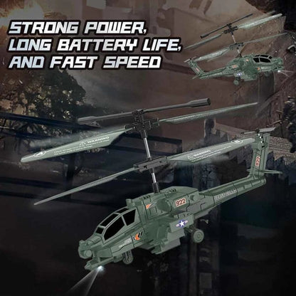 Luhaka®  3.5 Channel Military RC Helicopters with LED Light. Altitude Hold. One Key Take Off/Landing
