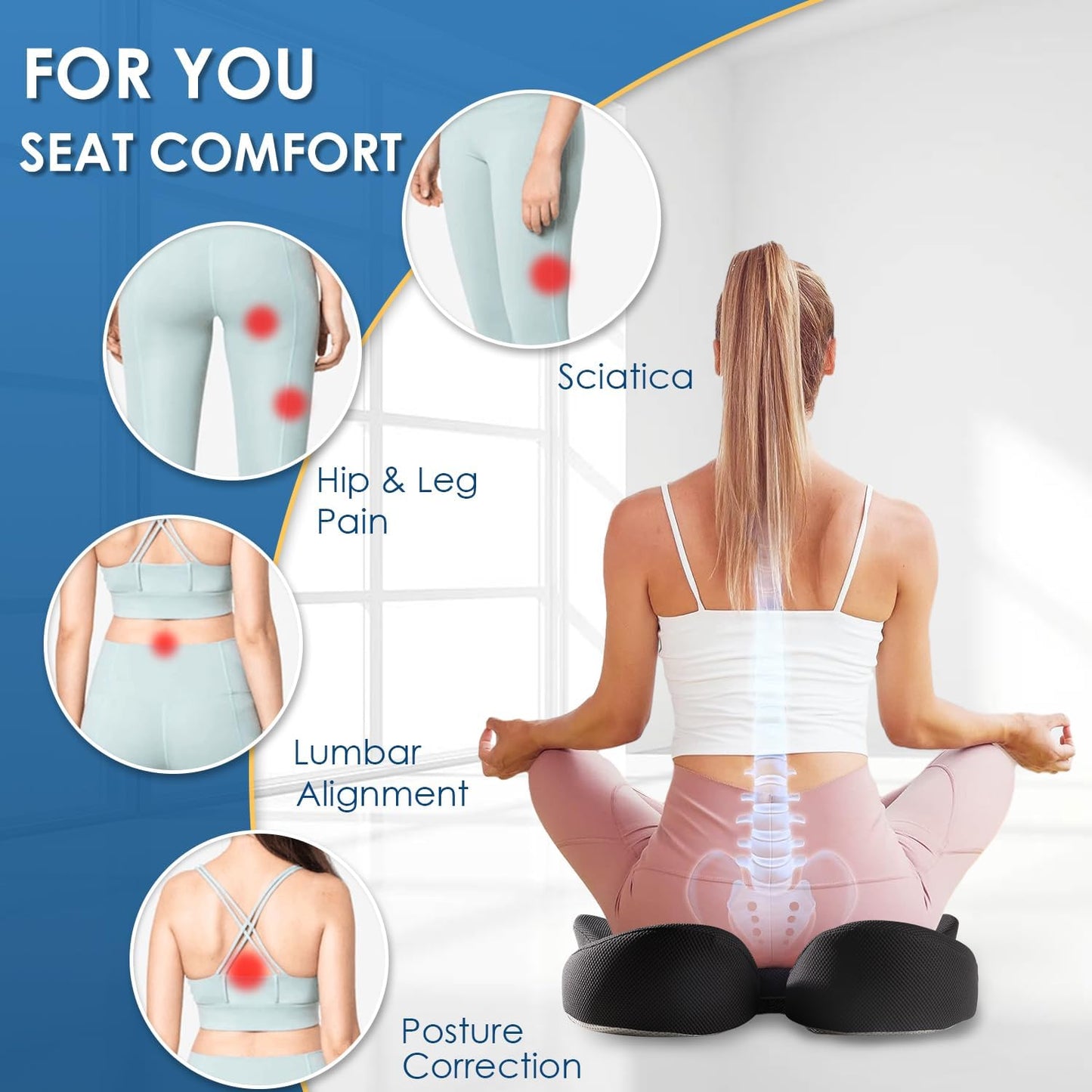 Luhaka®  🎁🎁Ergonomic Memory Foam Seat Cushion