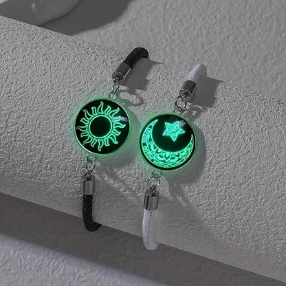 Cilifer®🔥 2-Pack   Sun & Moon Bracelets – Luminous Couples Jewelry for Long-Distance Love