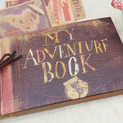 Luhaka® 📅Hardcover & Durability Line-📚 Our Adventure Book Scrapbook -❤️Retro Style Letter Cover. Perfect for Travel & Memories
