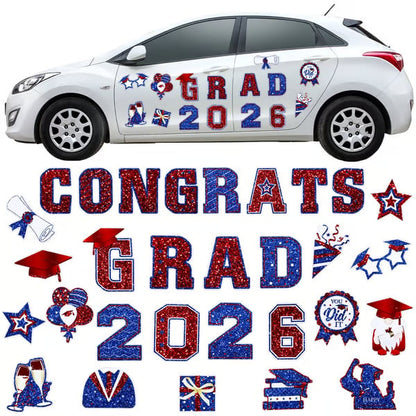 🎓 2026 Grad Car Magnets 🧲 – 30-Piece Set for Celebration Decor (Cars. Fridges & More) 🎁Buy 2 Free Shipping