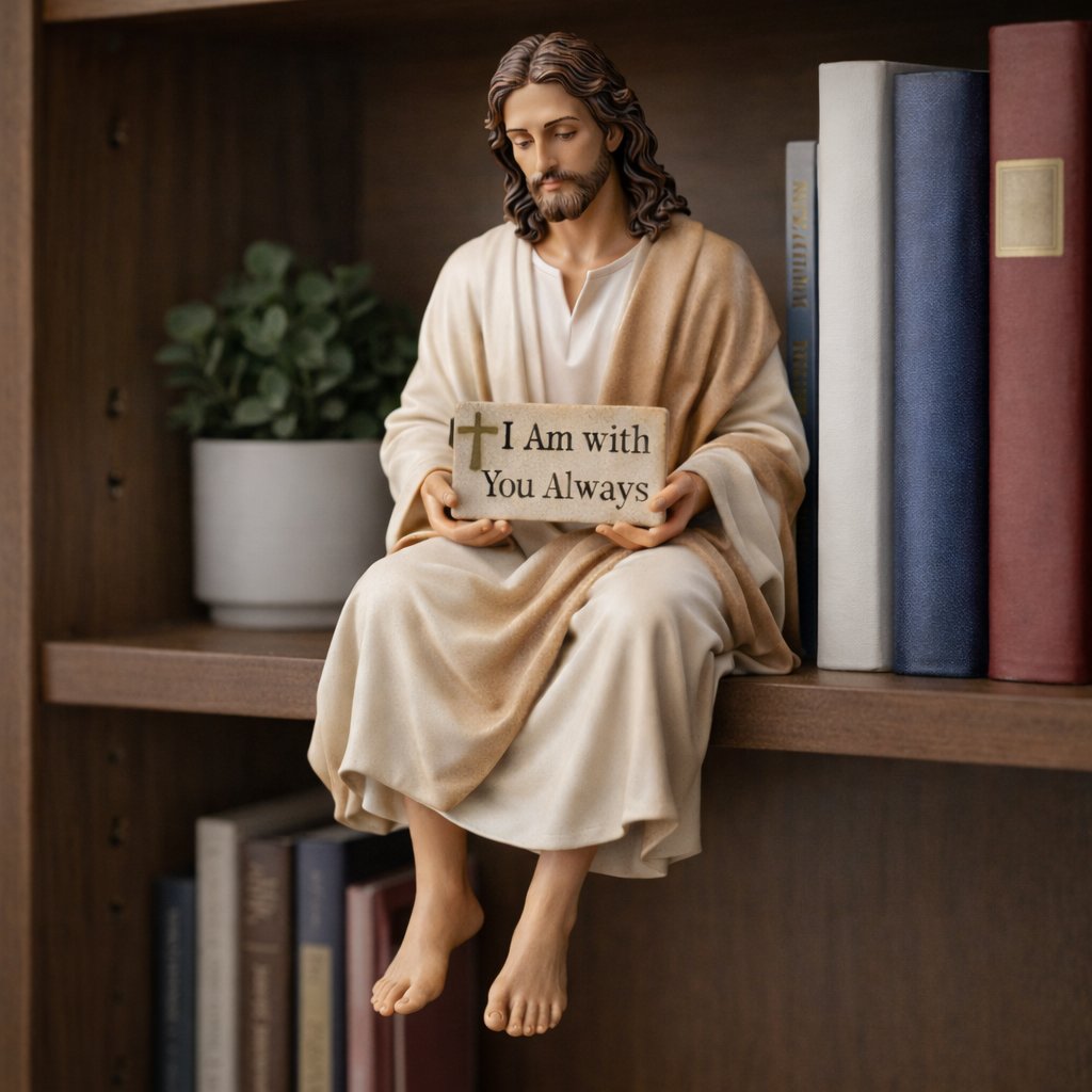 Luhaka®  ✨Handcrafted Jesus Figurine✝️Serene Desk Companion🙏