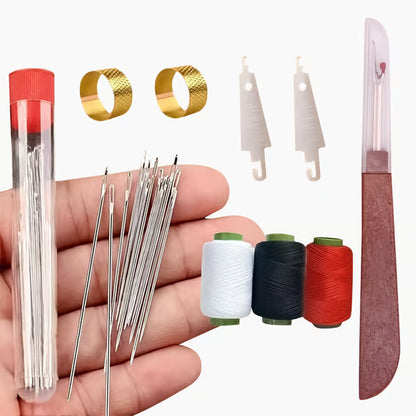 Luhaka® 🧵34PCS Big Eye Steel Needles Set ✨Long & Thin Handmade Quilting & Sewing Needles Kit for DIY Sewing Projects