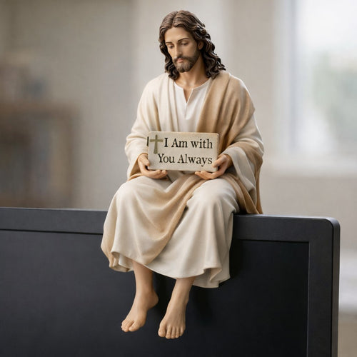 Luhaka®  ✨Handcrafted Jesus Figurine✝️Serene Desk Companion🙏