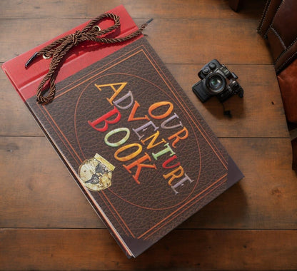 Luhaka® 📅Hardcover & Durability Line-📚 Our Adventure Book Scrapbook -❤️Retro Style Letter Cover. Perfect for Travel & Memories