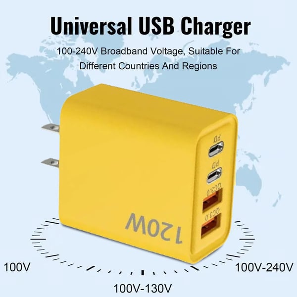 Luhaka® ⚡Buy 1 Get 1 Free(2 Pcs)🔥 Luhaka® Portable Fast Charger. Type C/USB A Dual Ports Adapter.4 in 1 Fast Charging Cable & Data Sync