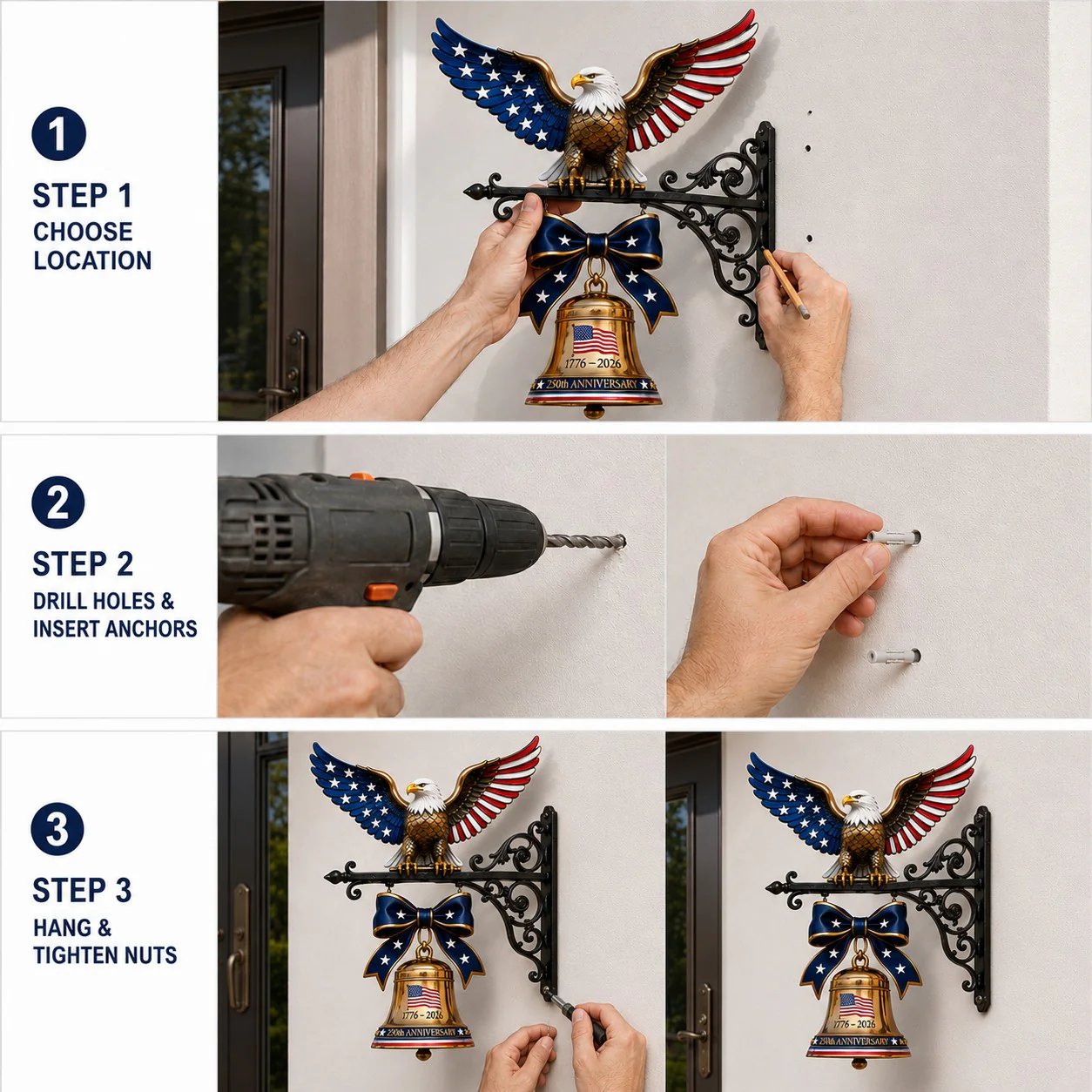 🇺🇸 Ring in the Semiquincentennial: 1776-2026 Spirit of Liberty Eagle Bell