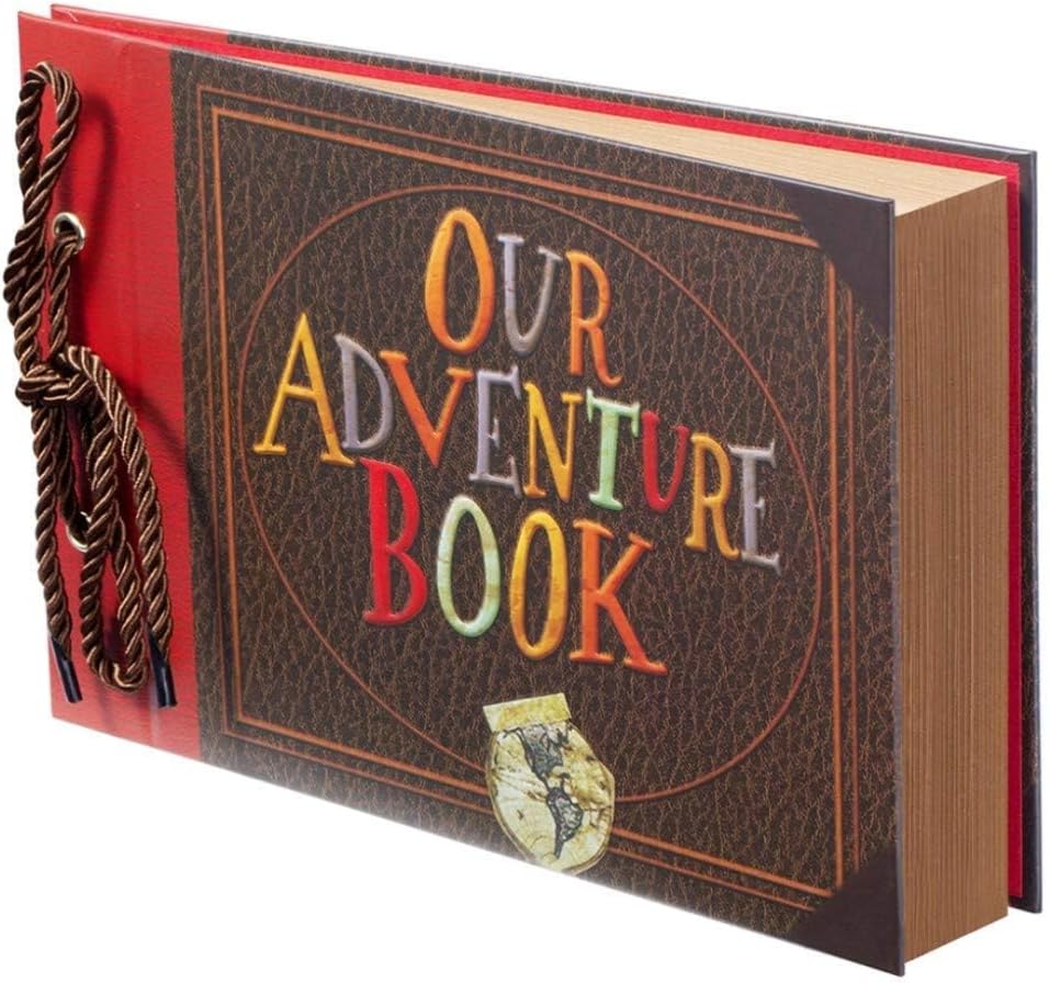 Luhaka® 📅Hardcover & Durability Line-📚 Our Adventure Book Scrapbook -❤️Retro Style Letter Cover. Perfect for Travel & Memories