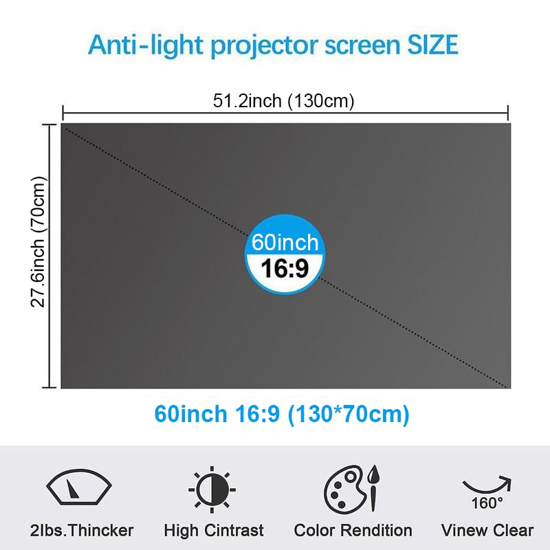 Cilifer® ⚡Hot Sales 49% OFF🔥Anti-Light 4K Projector Screen (16:9)🎥✨
