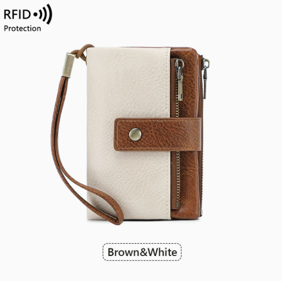 🔥Women's Retro Style RFID Blocking Tri-fold Wallet
