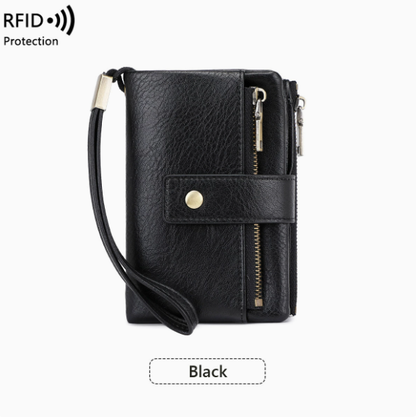 🔥Women's Retro Style RFID Blocking Tri-fold Wallet