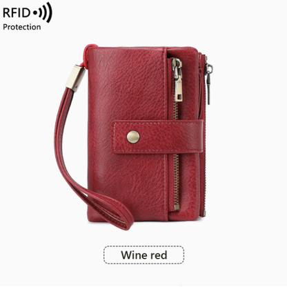 🔥Women's Retro Style RFID Blocking Tri-fold Wallet