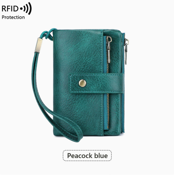 🔥Women's Retro Style RFID Blocking Tri-fold Wallet