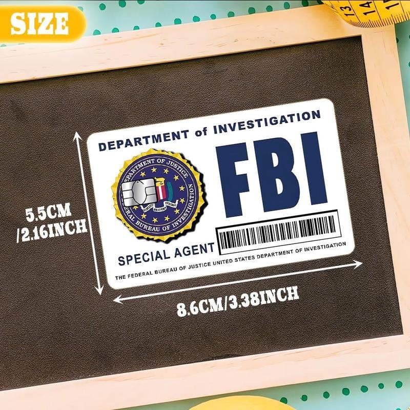 Cilifer®🔥Secret Agent Card Skins Kit: FBI/ICE Designs  • Cosplay & Gift Stickers