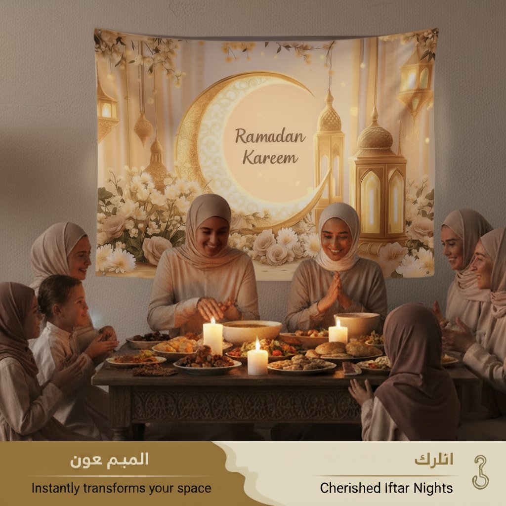 Luhaka® Large Ramadan Kareem Eid Wall Cloth Decor