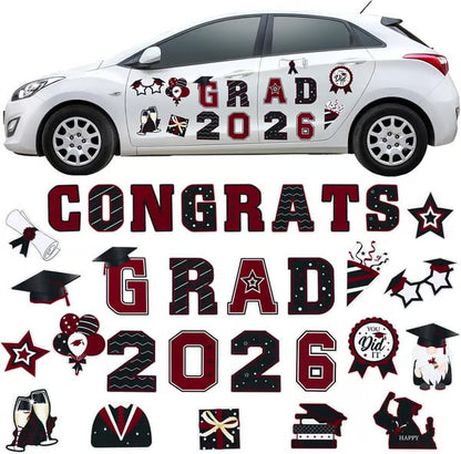 🎓 2026 Grad Car Magnets 🧲 – 30-Piece Set for Celebration Decor (Cars. Fridges & More) 🎁Buy 2 Free Shipping