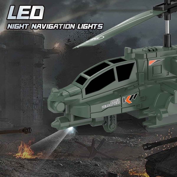 Luhaka®  3.5 Channel Military RC Helicopters with LED Light. Altitude Hold. One Key Take Off/Landing