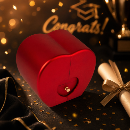 Happy Graduation. I am proud of you more than you will ever know - Red Heart Rose Box