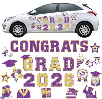🎓 2026 Grad Car Magnets 🧲 – 30-Piece Set for Celebration Decor (Cars. Fridges & More) 🎁Buy 2 Free Shipping