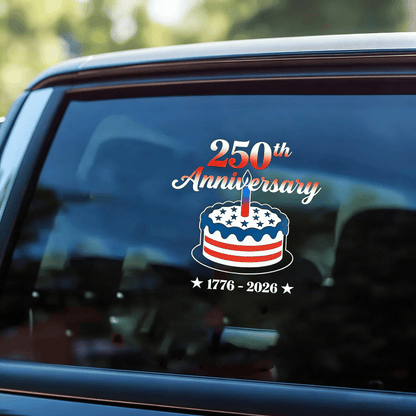 Luhaka® Patriotic 250th Anniversary God Bless America Eagle 1776–2026 Car Window Decal Sticker