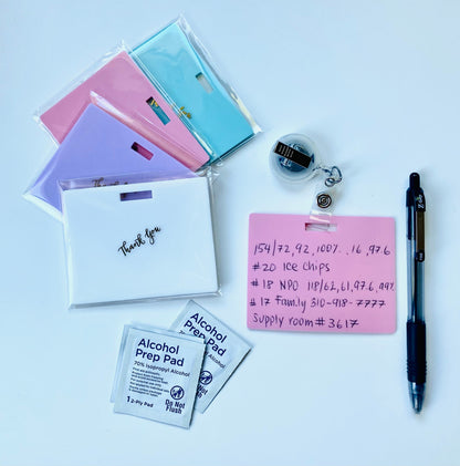 🩺Erasable Badge Note | Dual-Side Writable. Fade-Proof & No Blur (🖊Write. Wipe. Repeat.) 🎁Free Badge Clip Included📋