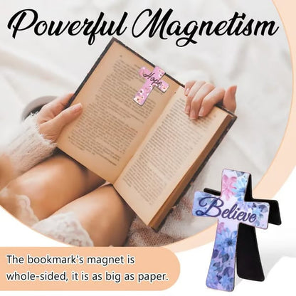 Sfrcord® 📖16 Pcs Magnetic Cross Bookmarks Gifts for Bible Study. Readers. Teachers. Students🌸✝️