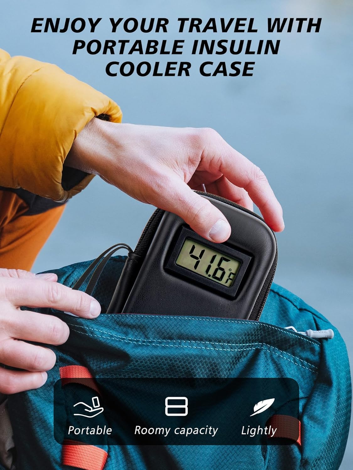 Luhaka® Insulin Cooler Travel Case with Temperature Display