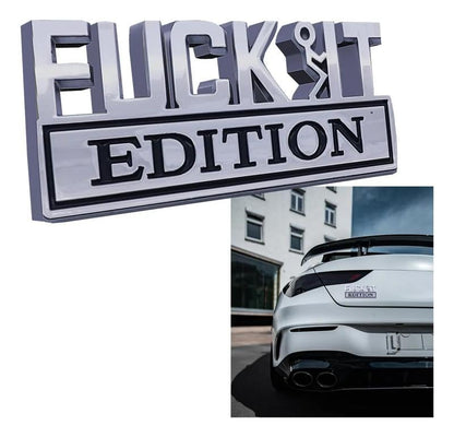 Luhaka® 🚗🔥FUCK IT Edition Emblem | Car Decal Accessory
