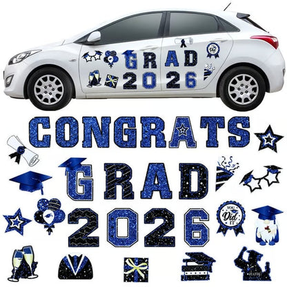 🎓 2026 Grad Car Magnets 🧲 – 30-Piece Set for Celebration Decor (Cars. Fridges & More) 🎁Buy 2 Free Shipping