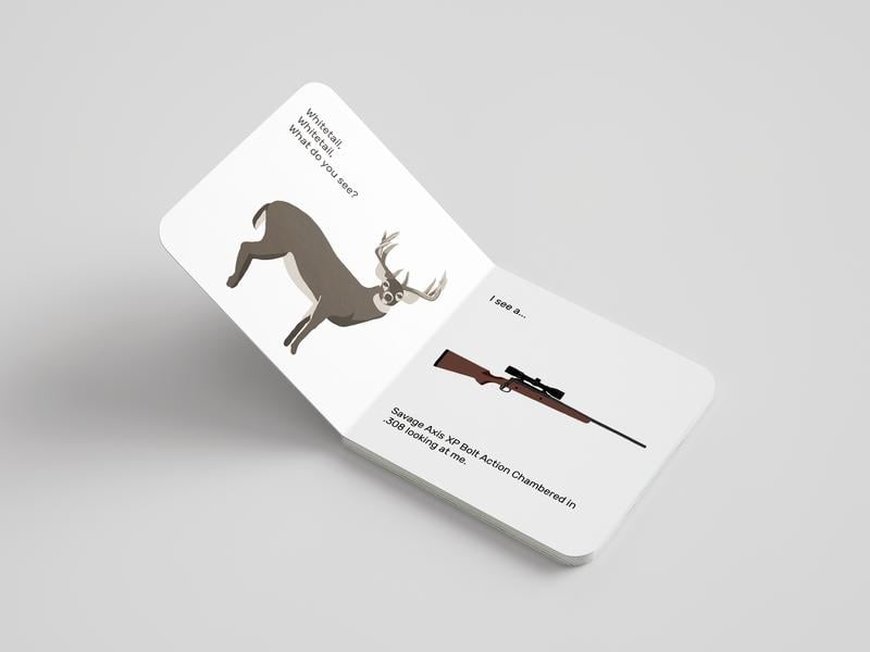 Luhaka® 📚🦌 Whitetail. Whitetail. What Do You See? — Rounded-Corner & Reinforced Children's Card for the Hunting Family