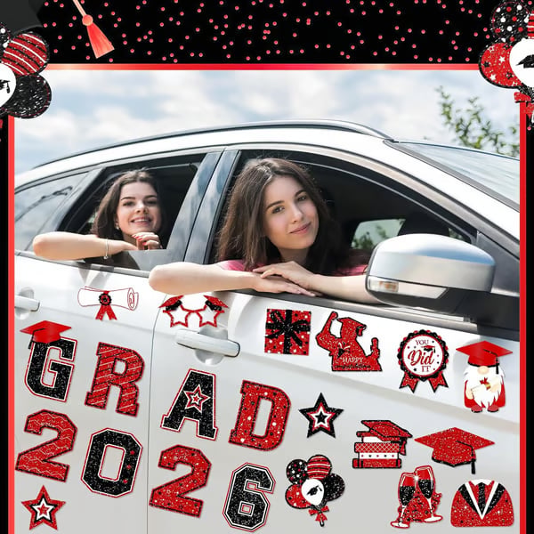 🎓 2026 Grad Car Magnets 🧲 – 30-Piece Set for Celebration Decor (Cars. Fridges & More) 🎁Buy 2 Free Shipping