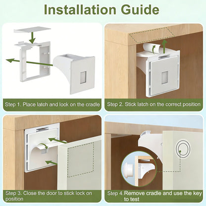 Luhaka® 🔒Magnetic Cabinet Locks – Childproof. No-Drill Installation