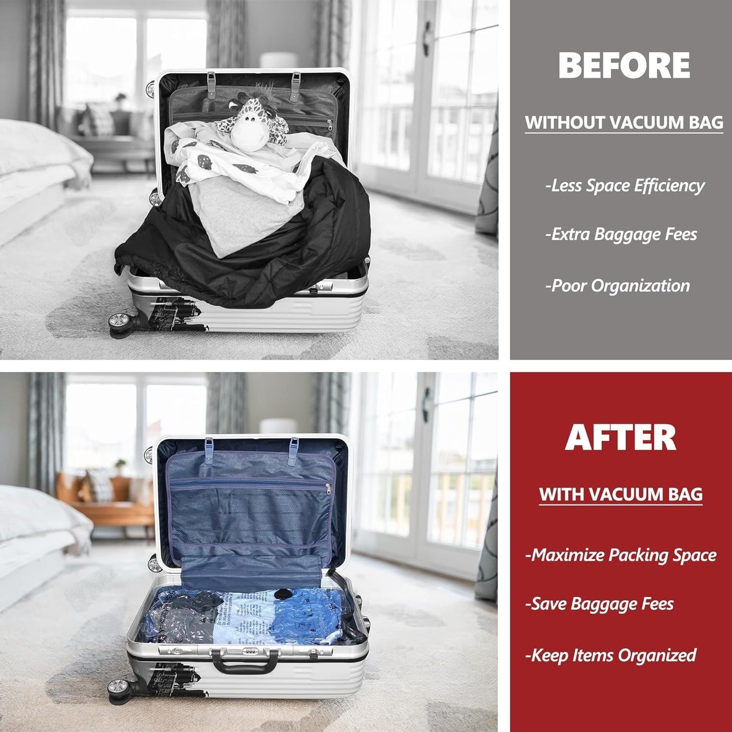 Luhaka® 9-Piece Rechargeable Vacuum Compression Bag Set