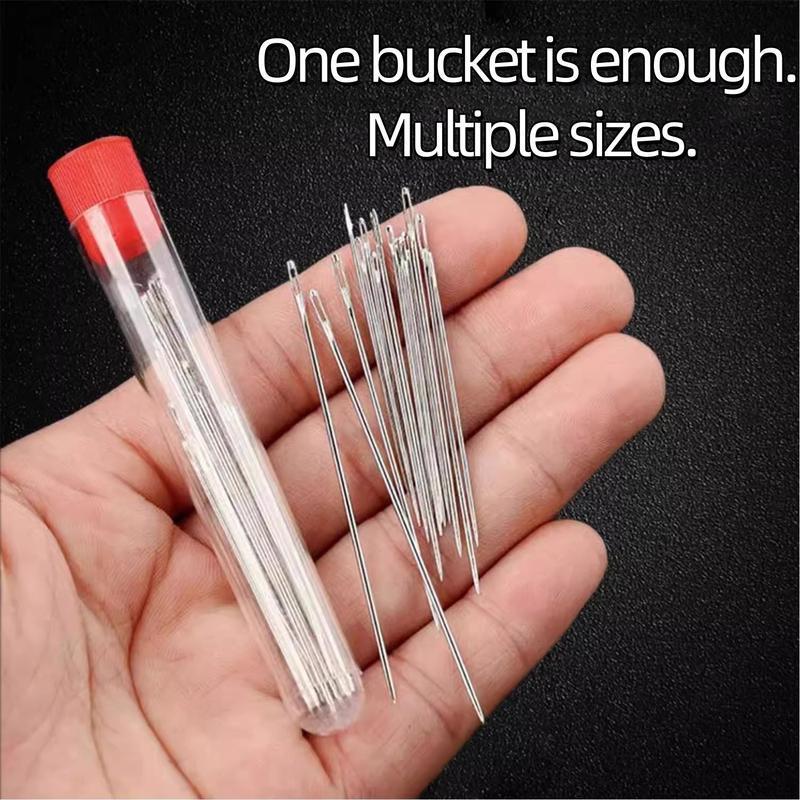 Luhaka® 🧵34PCS Big Eye Steel Needles Set ✨Long & Thin Handmade Quilting & Sewing Needles Kit for DIY Sewing Projects
