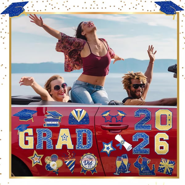 🎓 2026 Grad Car Magnets 🧲 – 30-Piece Set for Celebration Decor (Cars. Fridges & More) 🎁Buy 2 Free Shipping