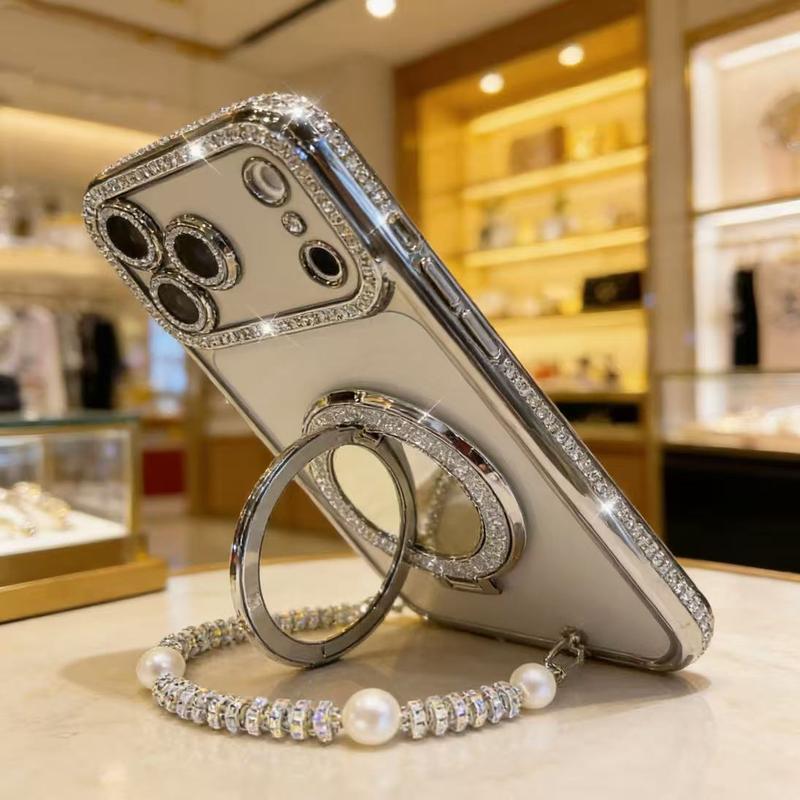 Luhaka®  ✨💎Sparkling Diamond Women's Phone Case with Mirror & Stand for iPhone 12/13/14/15/16/17 Pro Max.17Air.14/15/16 Plus💖