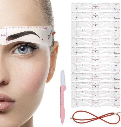 Luhaka®  🔥✨Reusable Eyebrow Stencil Shaper Kit (14-pack)