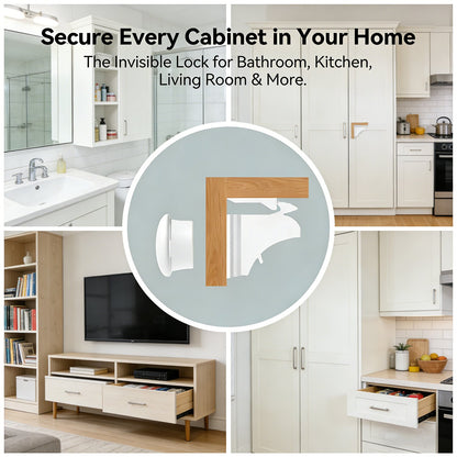 Luhaka® 🔒Magnetic Cabinet Locks – Childproof. No-Drill Installation