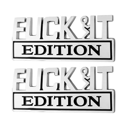 Luhaka® 🚗🔥FUCK IT Edition Emblem | Car Decal Accessory