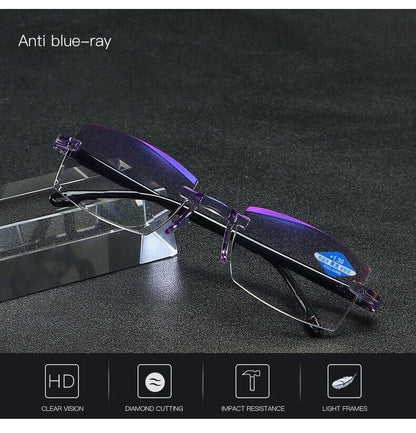 Luhaka® 🎁Clarkod Sapphire High Hardness Anti-blue Progressive Far And Near Dual-Use Glasses