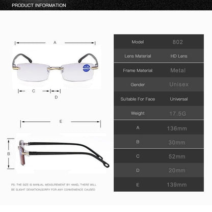 Luhaka® 🎁Clarkod Sapphire High Hardness Anti-blue Progressive Far And Near Dual-Use Glasses