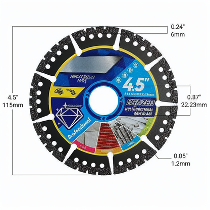 Luhaka®  🛠️ ✨ 4.5 Multi-Material Diamond Blade - Zero Compromise. Max Durability
