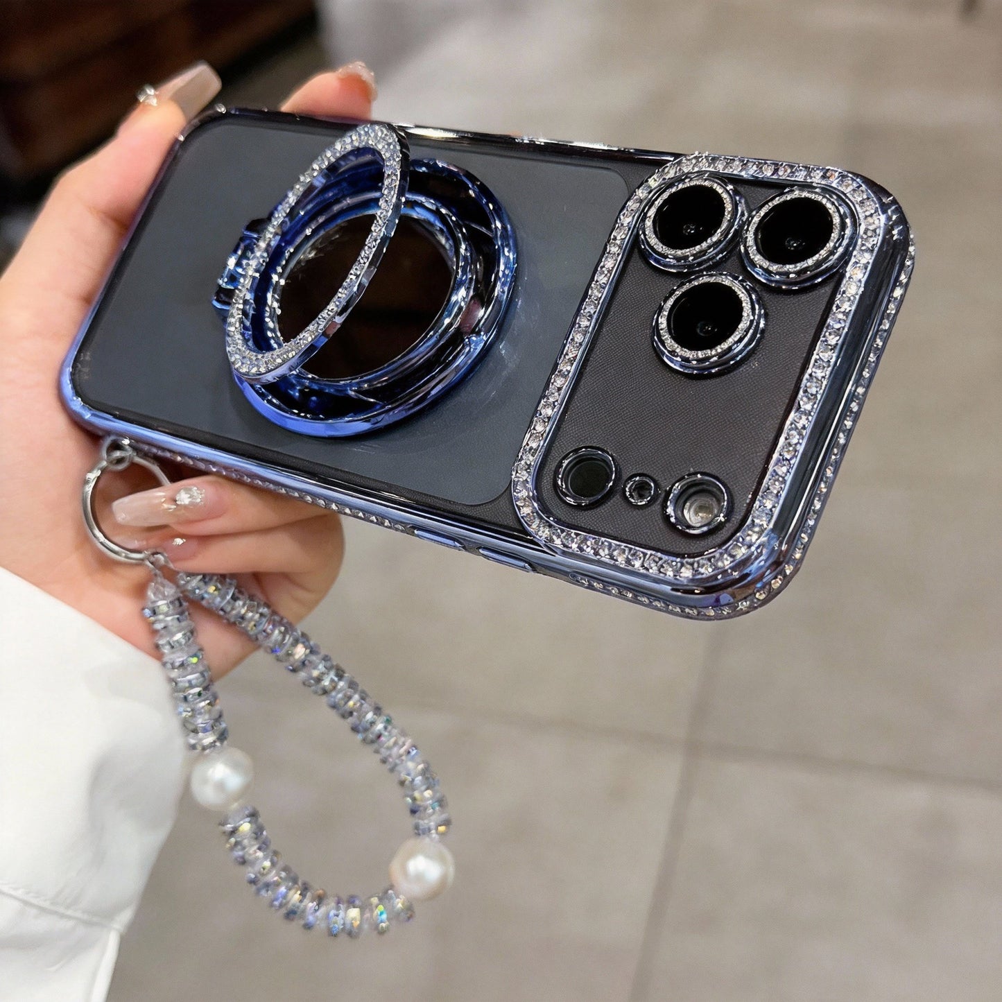 Luhaka®  ✨💎Sparkling Diamond Women's Phone Case with Mirror & Stand for iPhone 12/13/14/15/16/17 Pro Max.17Air.14/15/16 Plus💖