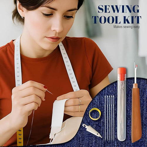 Luhaka® 🧵34PCS Big Eye Steel Needles Set ✨Long & Thin Handmade Quilting & Sewing Needles Kit for DIY Sewing Projects