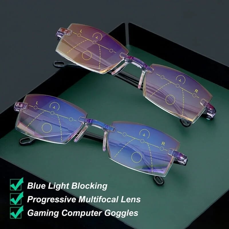 Luhaka® 🎁Clarkod Sapphire High Hardness Anti-blue Progressive Far And Near Dual-Use Glasses