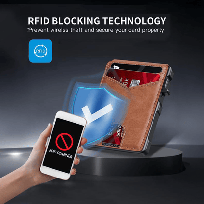 Luhaka® The Ultimate Smart Pop-Up Wallet: Slim. Secure. & RFID Protected