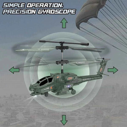 Luhaka®  3.5 Channel Military RC Helicopters with LED Light. Altitude Hold. One Key Take Off/Landing