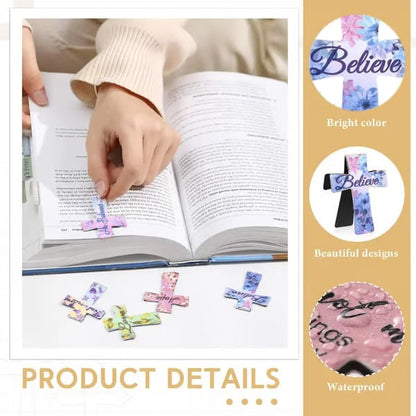 Sfrcord® 📖16 Pcs Magnetic Cross Bookmarks Gifts for Bible Study. Readers. Teachers. Students🌸✝️